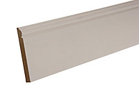 Primed White MDF Torus Skirting board (L)2.4m (W)119mm (T)18mm, Pack of 2