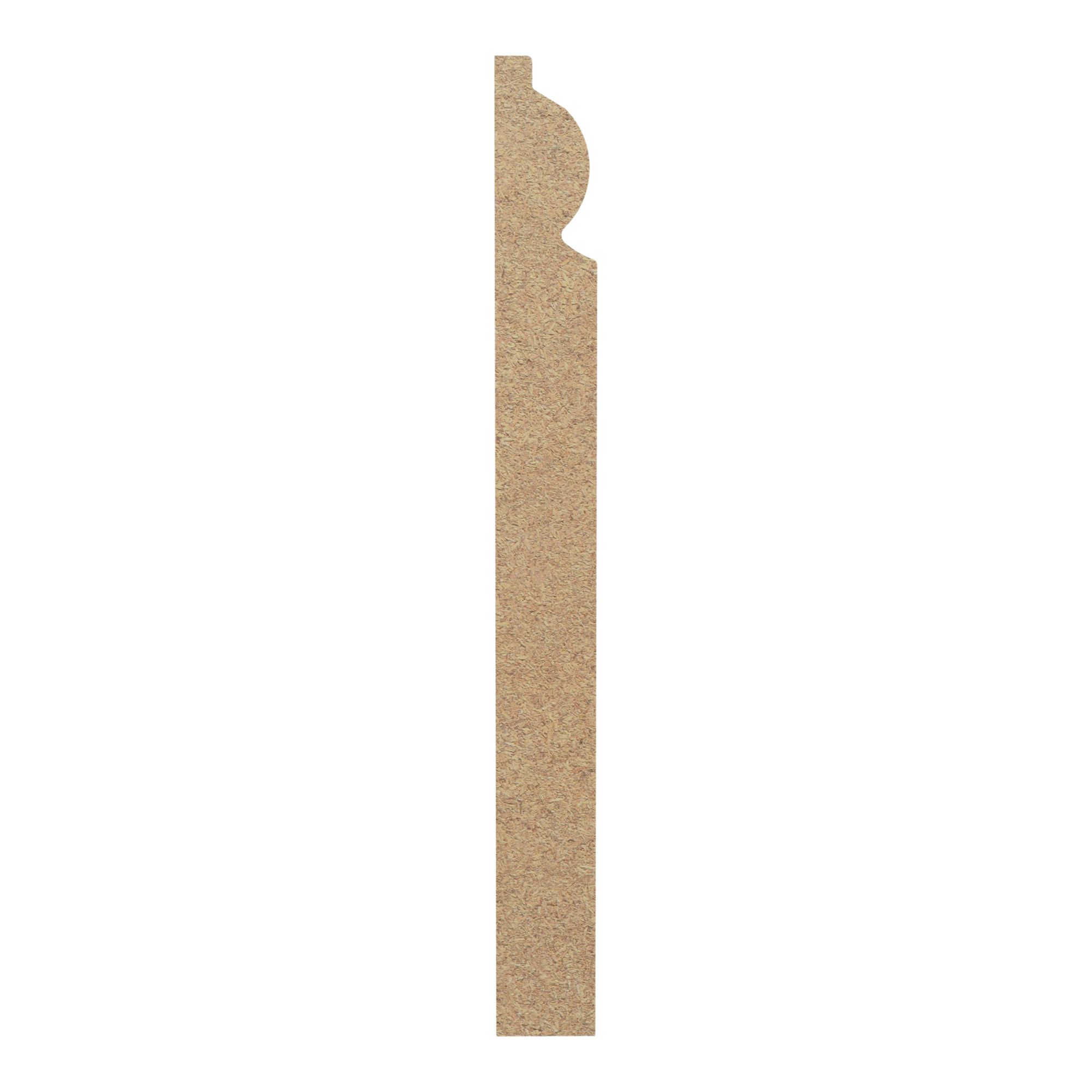 Primed White MDF Torus Skirting board (L)2400mm (W)169mm (T)18mm