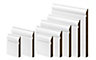 Primed White MDF Torus Skirting board (L)3.6m (W)169mm (T)18mm