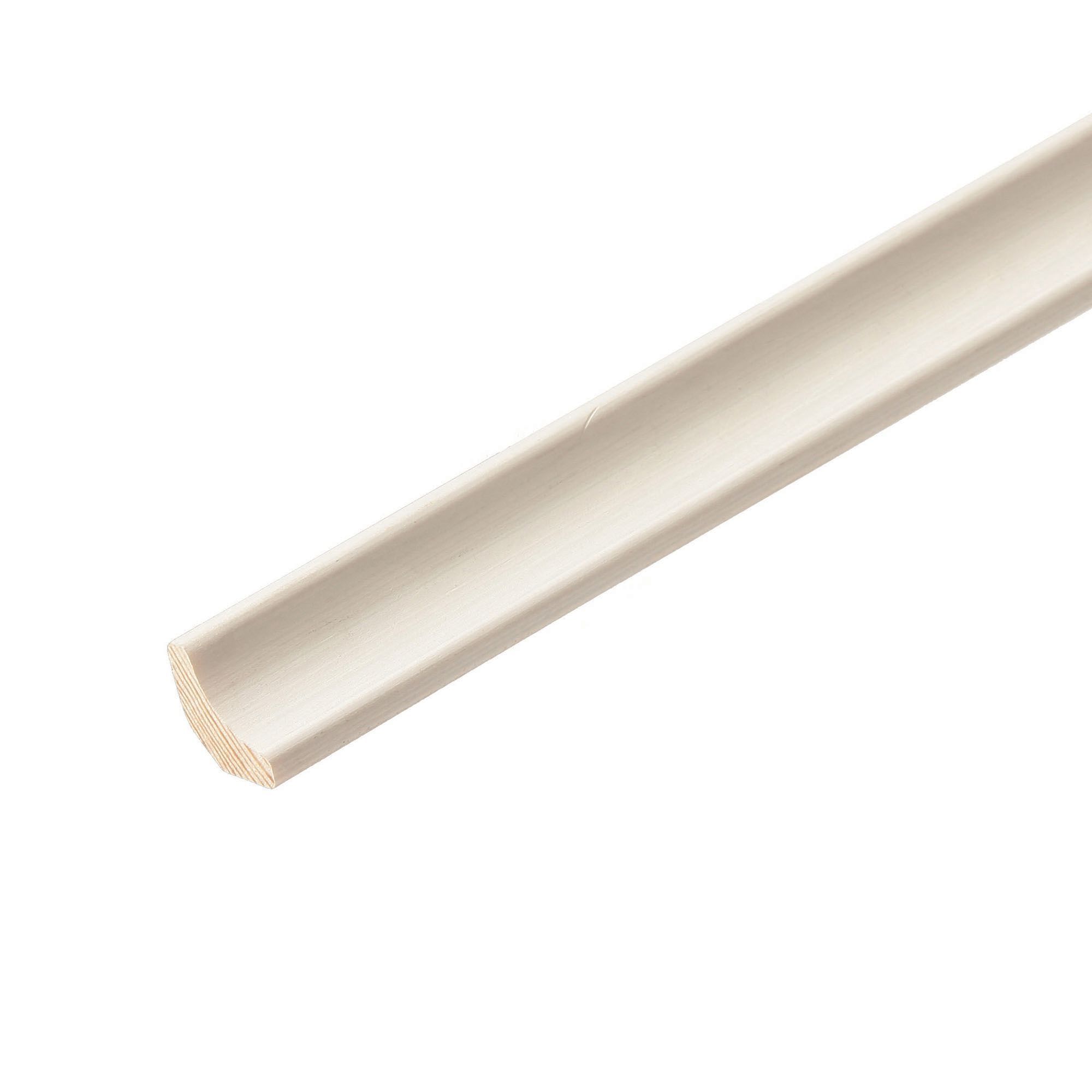Primed White Pine Scotia Moulding (L)2400mm (W)12mm (T)12mm