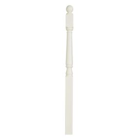 Primed White Turned complete newel post (H)1500mm (W)82mm