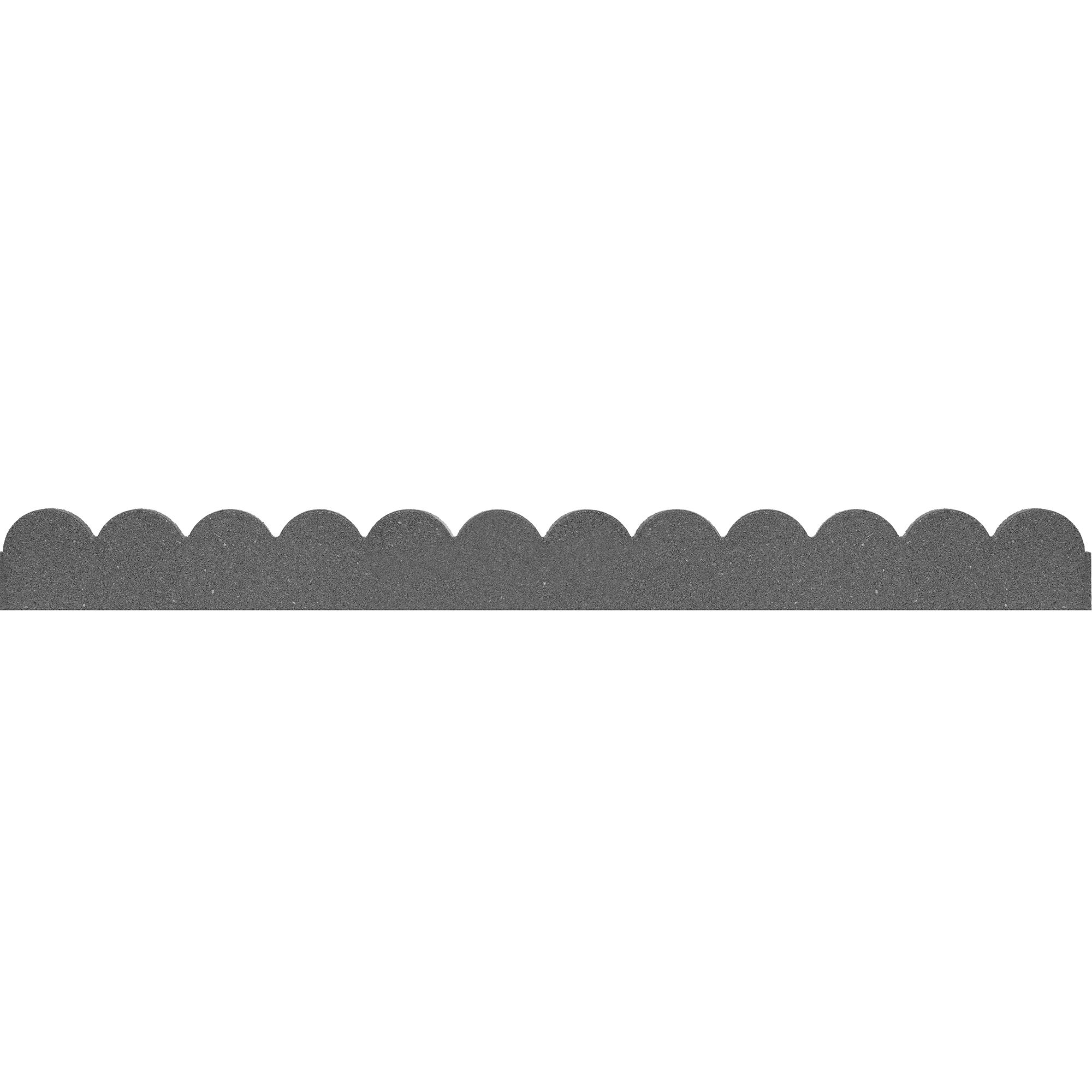 Primeur Flexi curve Grey Rubber Scallop Lawn edging (H)6cm (L)1.2m