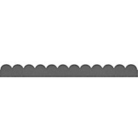 Primeur Flexi curve Rubber Scallop Lawn edging (H)6cm (L)1.2m