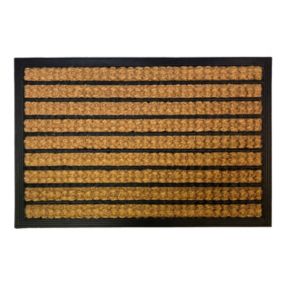 Primeur Natural Stripe Medium Indoor & outdoor Mat, (L)60cm x (W)40cm