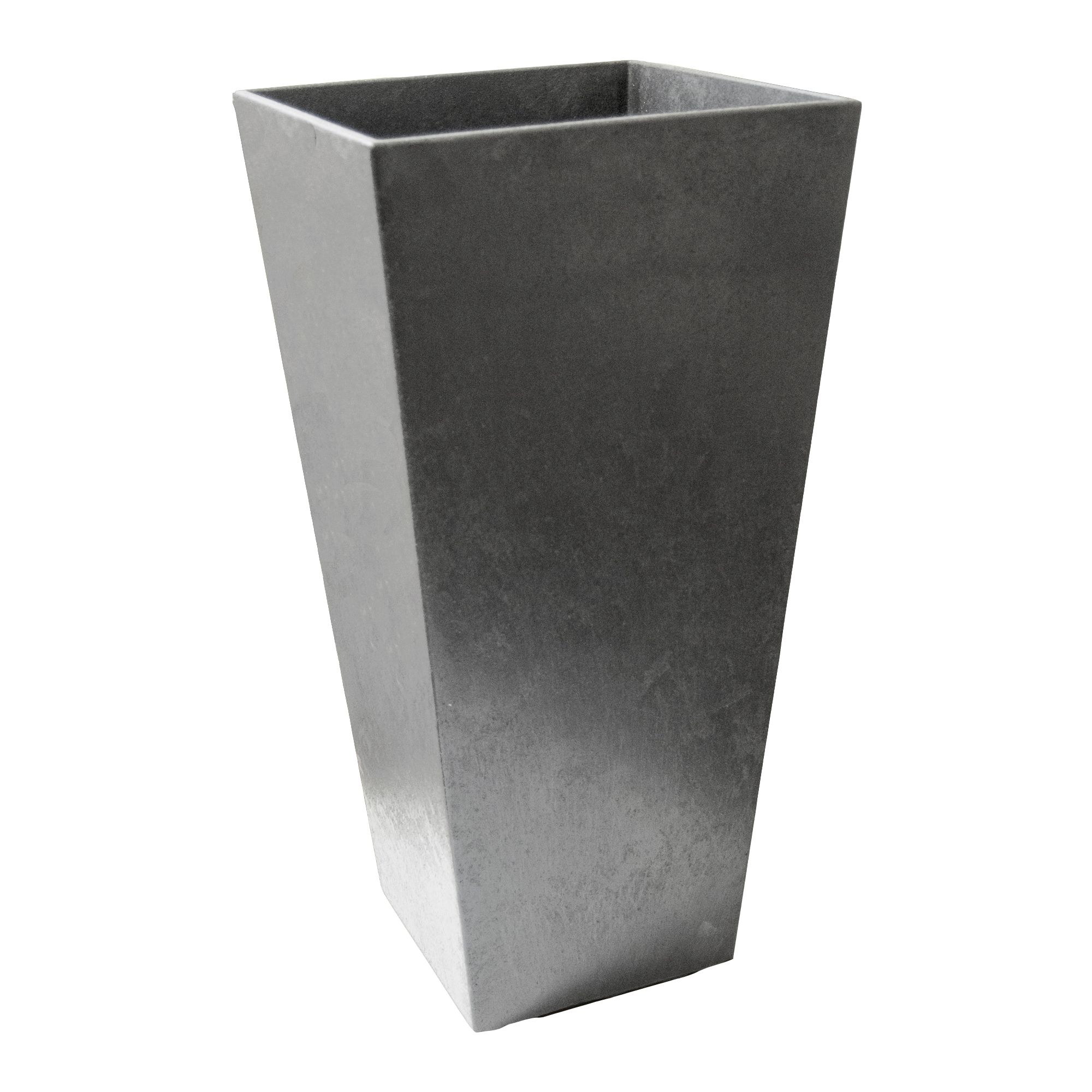 Primeur Sonata Pewter Plain Square Plant pot (Dia)35cm