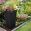 Primeur Sonata Slate Plain Square Plant pot (Dia)35cm