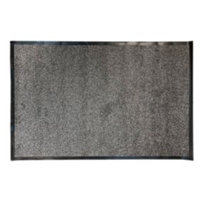 Primeur Utility Grey Plain Large Mat, (L)120cm x (W)80cm