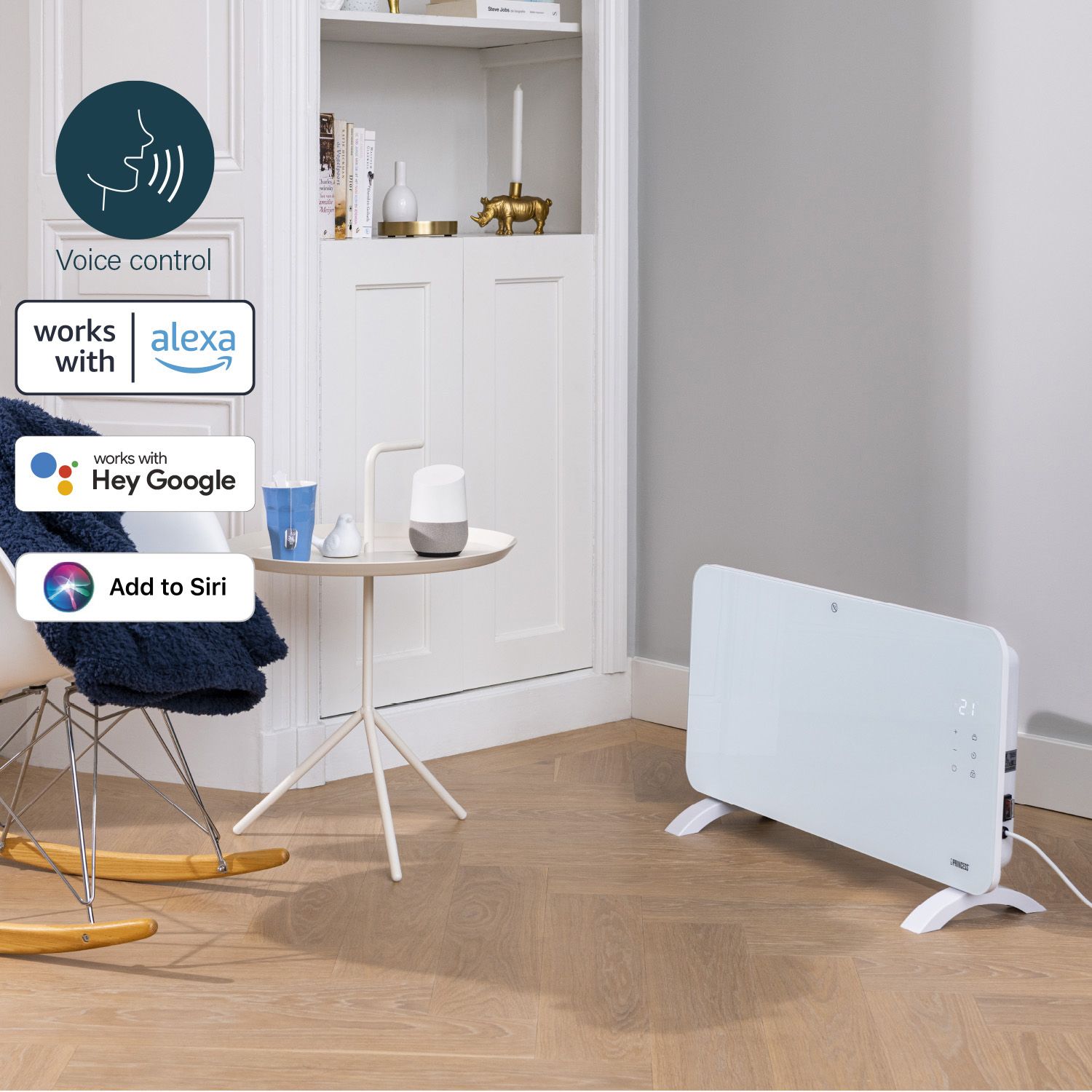 Princess 1500W White Smart Panel heater