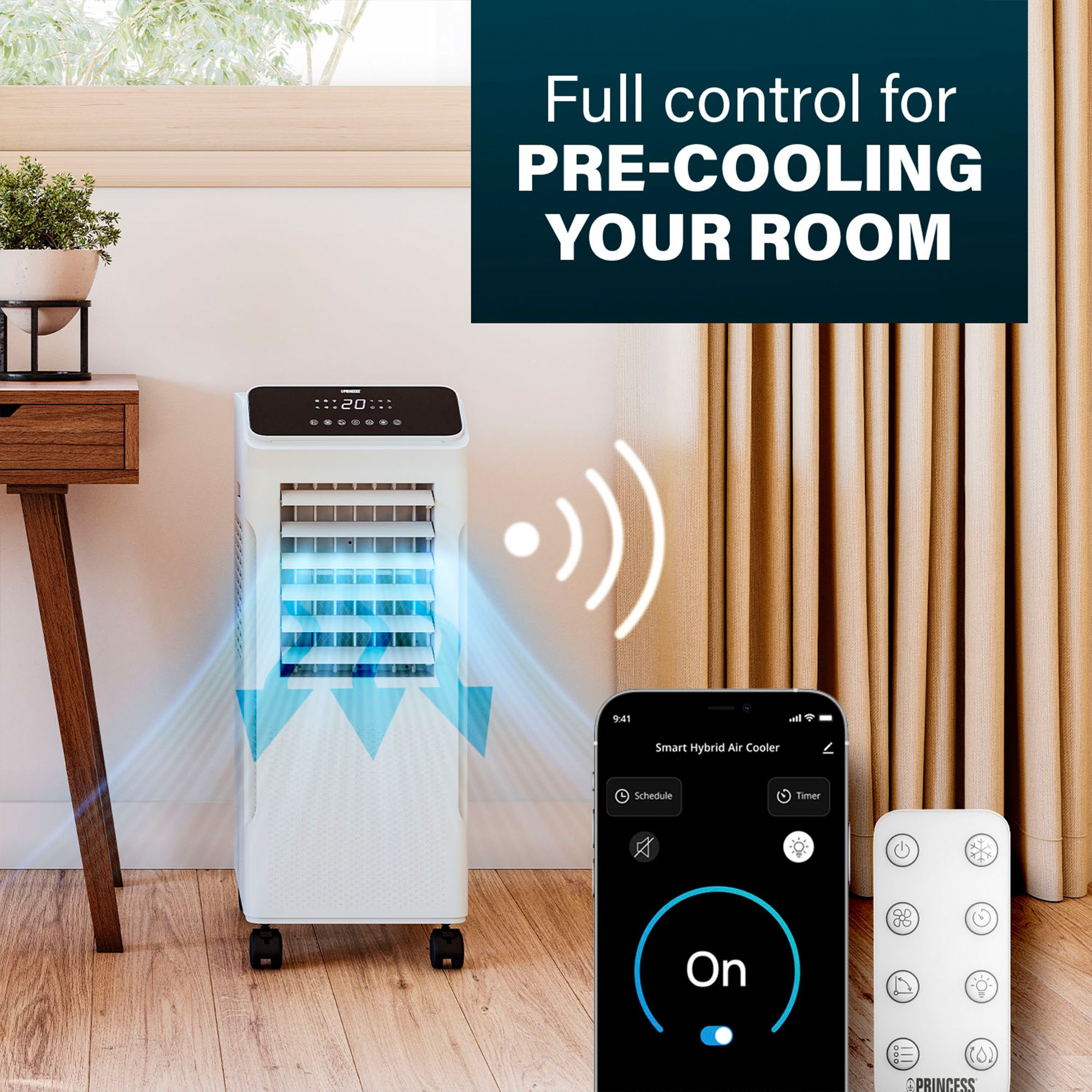 Princess Smart Hybrid White Remote controlled Air cooler