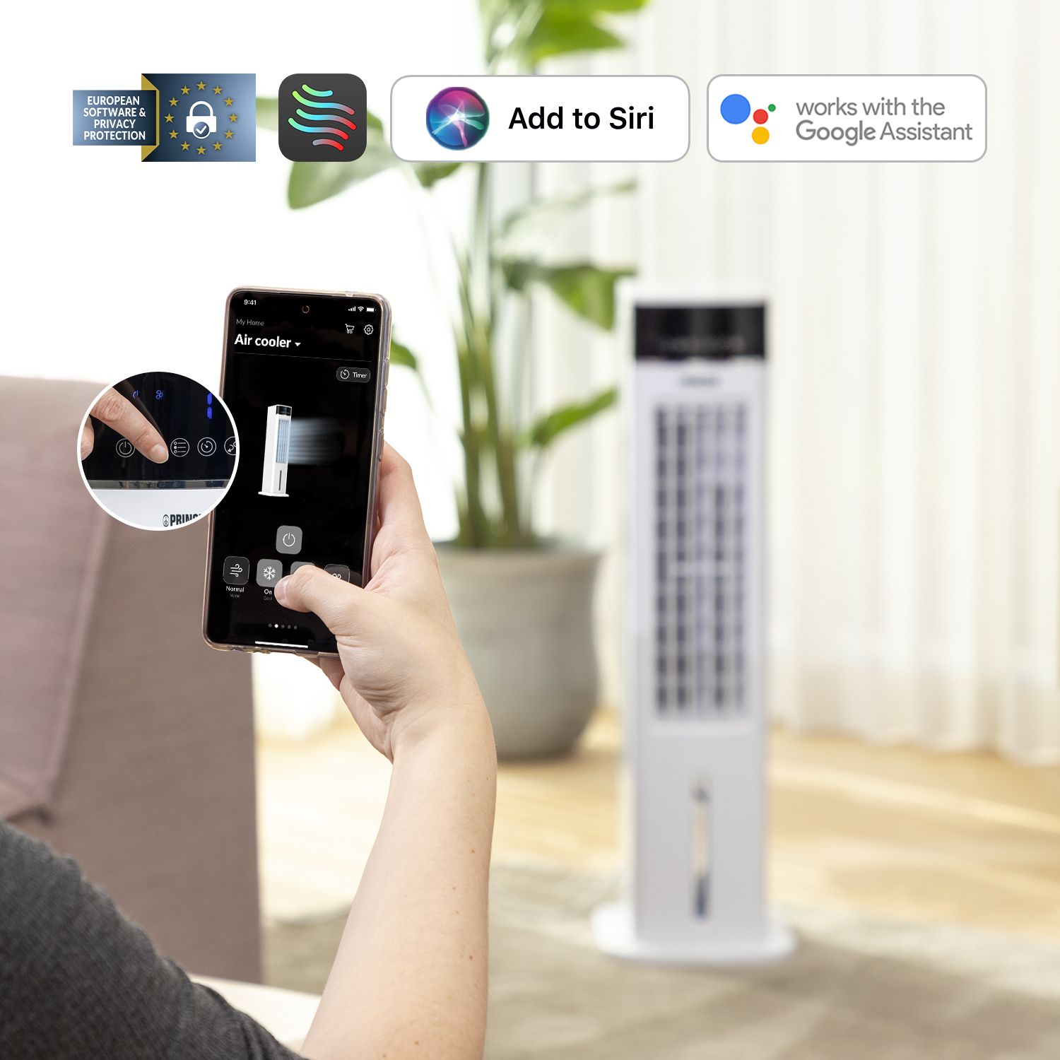 Princess Smart White Remote controlled Air cooler