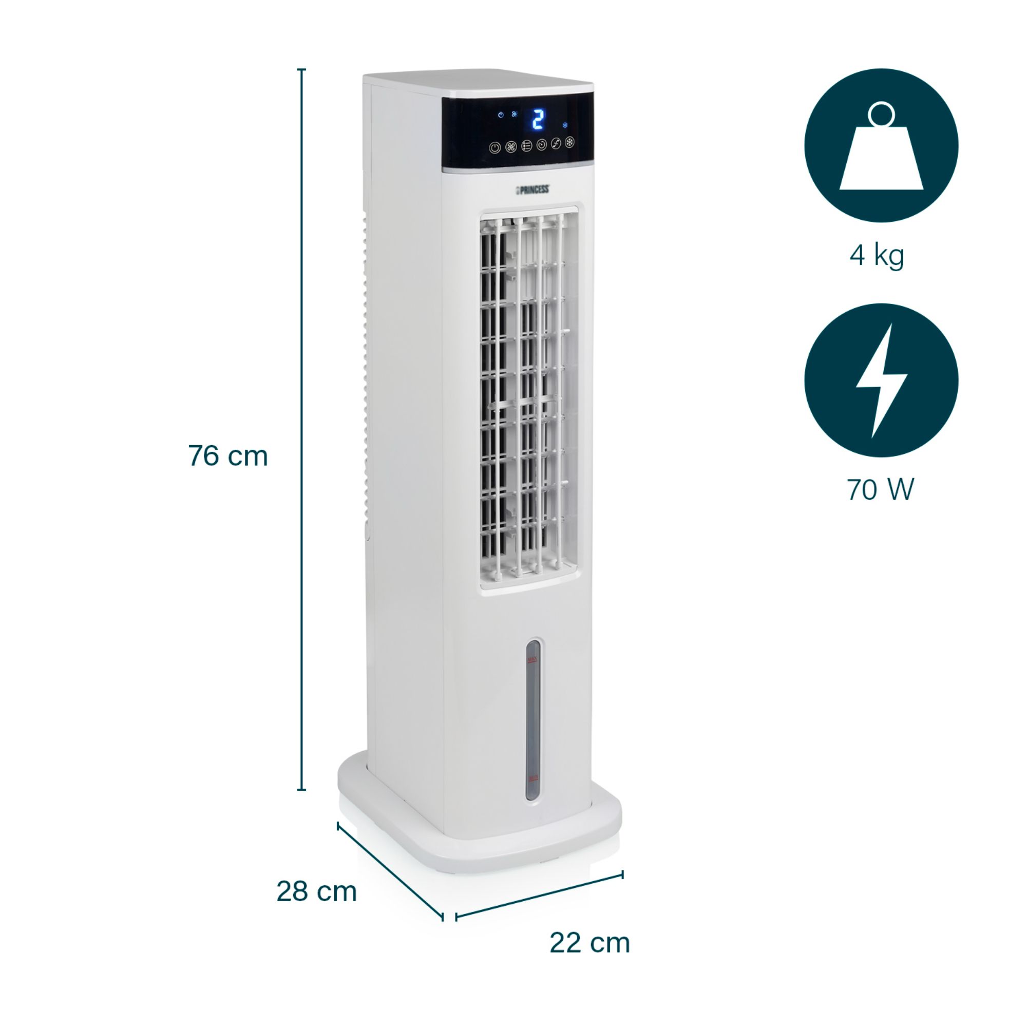 Princess Smart White Remote controlled Air cooler