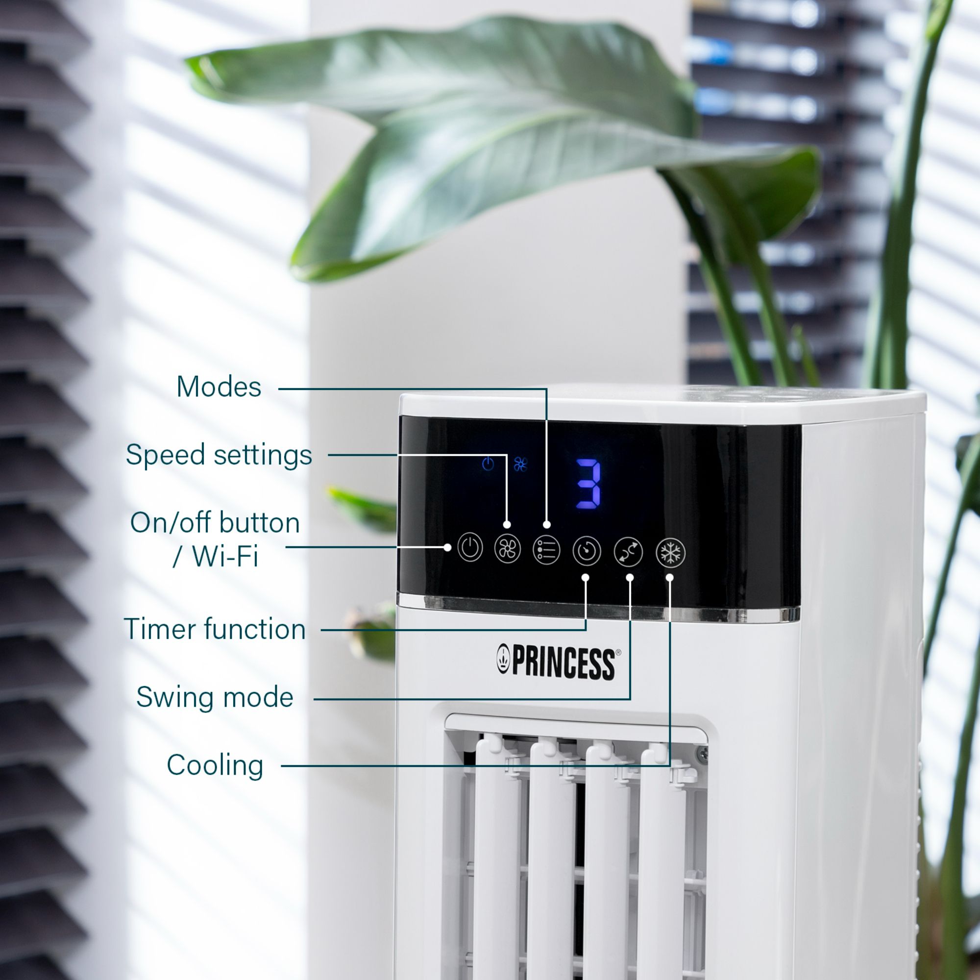 Princess Smart White Remote controlled Air cooler