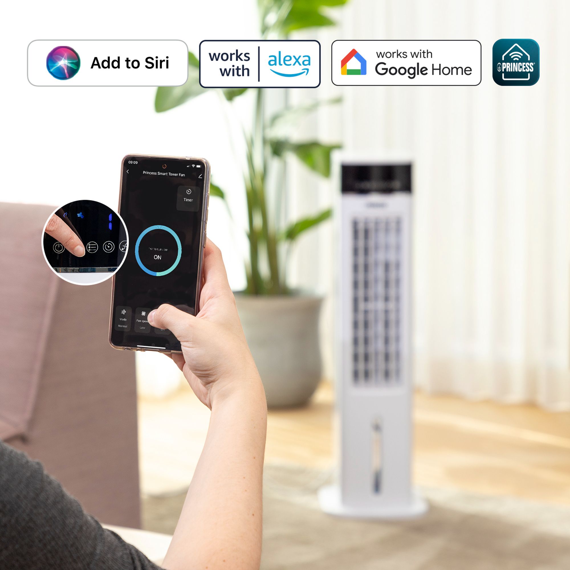 Princess Smart White Remote controlled Air cooler