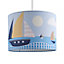 Printed Multicolour Sailing boat Light shade (D)25cm
