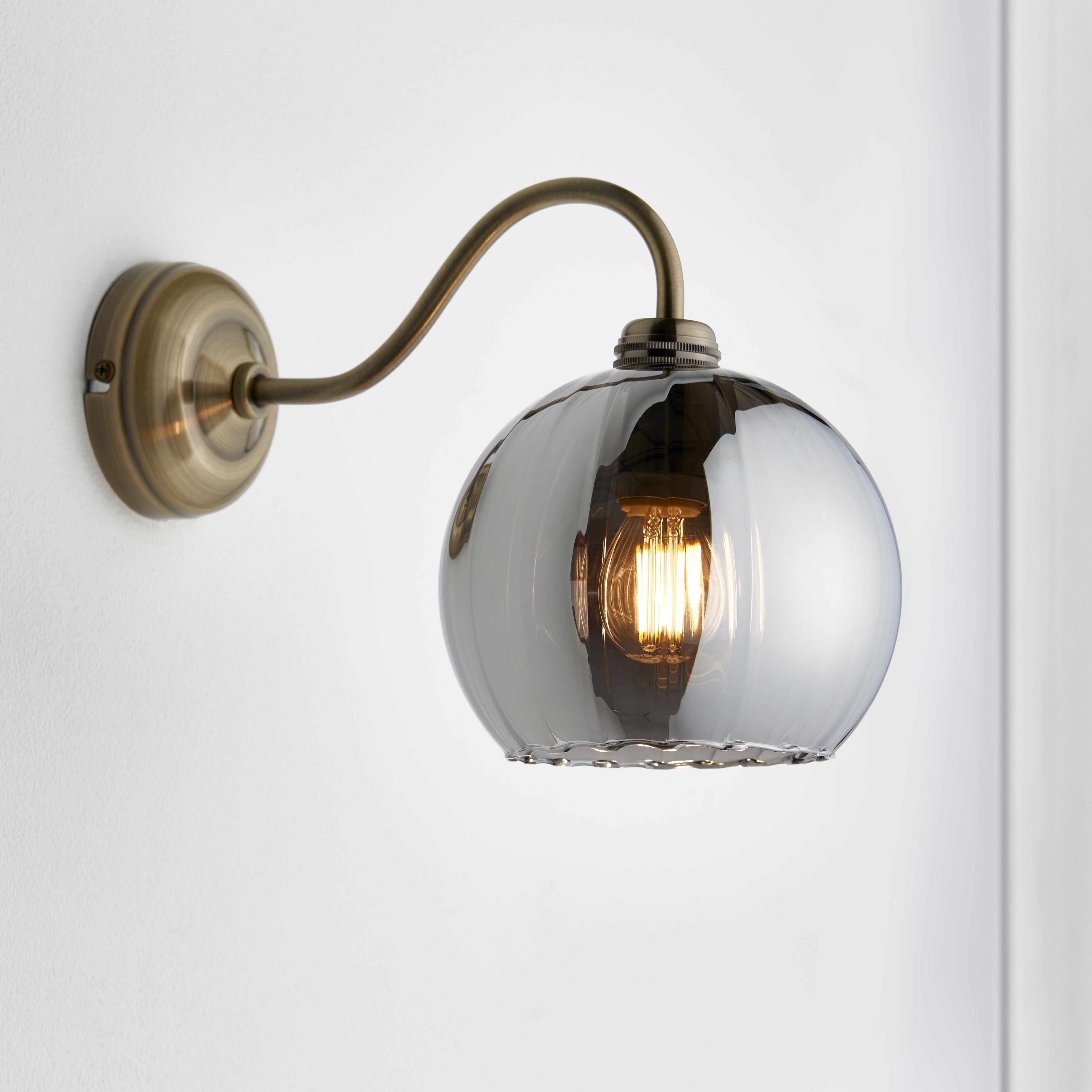 Brass wall deals lights b&q