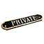 Private Brass No admittance sign, (H)50mm (W)240mm