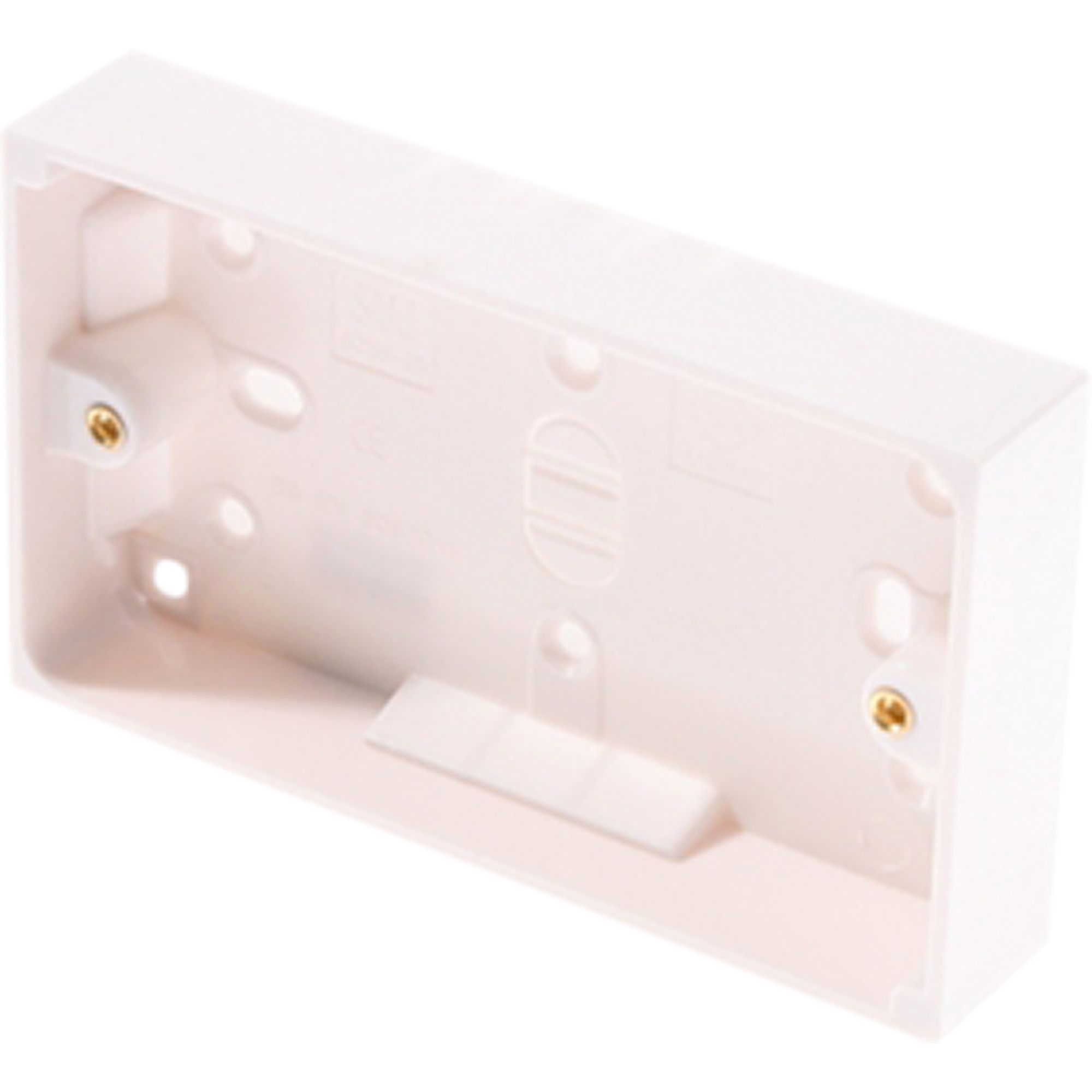 Pro Power Plastic 30mm Double Pattress box DIY at B&Q