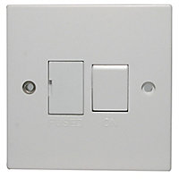 Pro Power White 13A Screwed Switched Fused connection unit