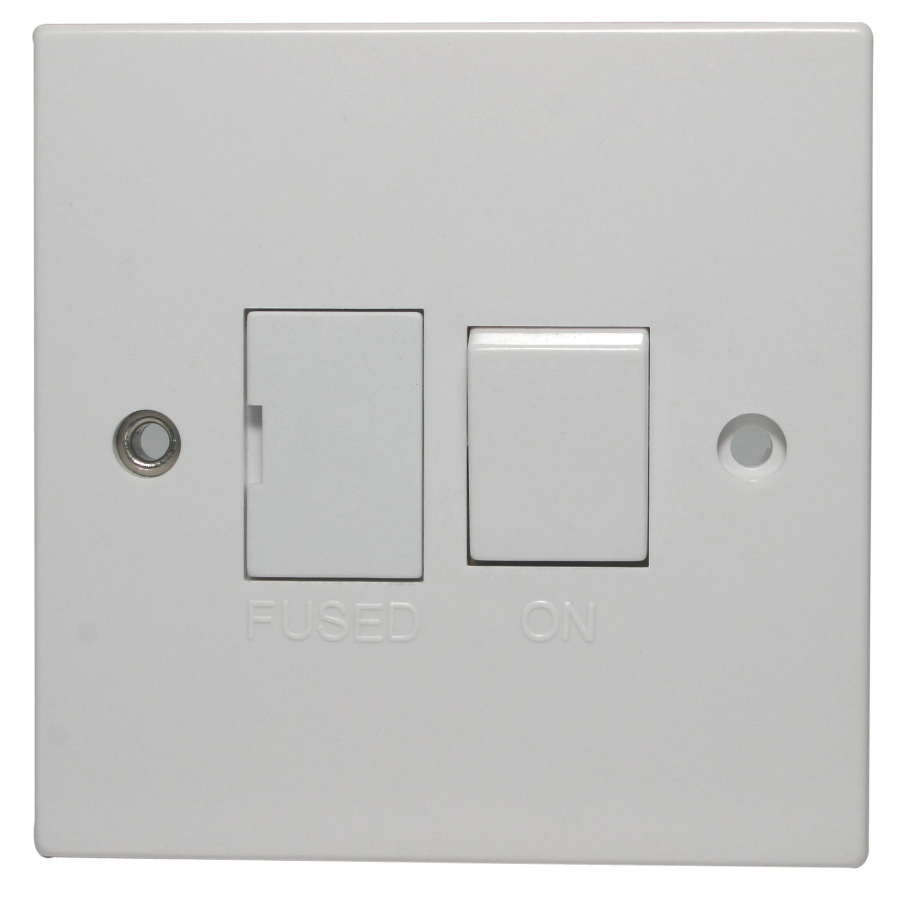 Pro Power White 13A Screwed Switched Fused connection unit