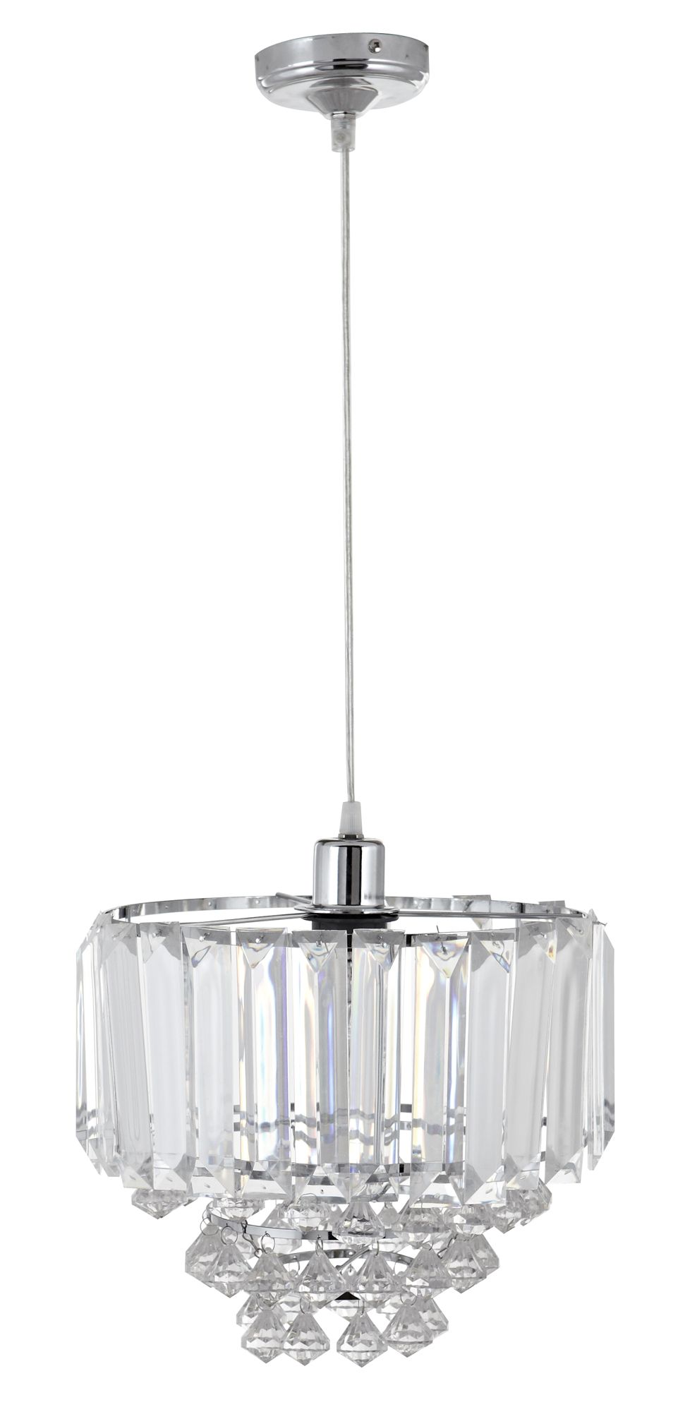 Procopio Pendant Silver effect 2 Lamp Ceiling light