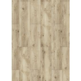 Promo Brown Oak effect Laminate Flooring, 1.481m²