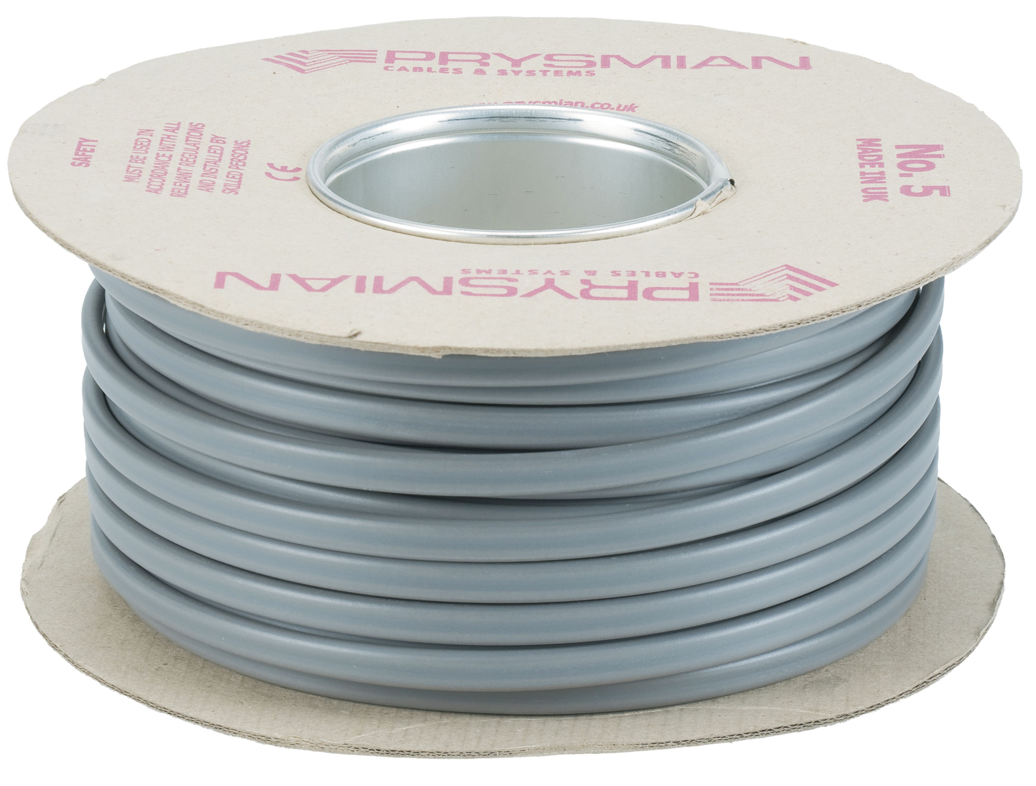 Prysmian 6242YH Grey 2-core Multi-core cable 2.5mm² x 50m