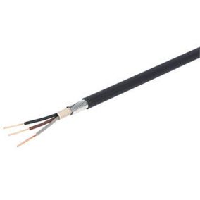 Prysmian 6943X Black 3-core Armoured Cable 1.5mm² x 10m