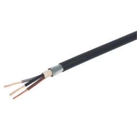 Prysmian 6943X Black 3-core Armoured Cable 4mm² x 25m