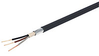Prysmian 6943X Black 3 core Cable 1.5mm² x 25m
