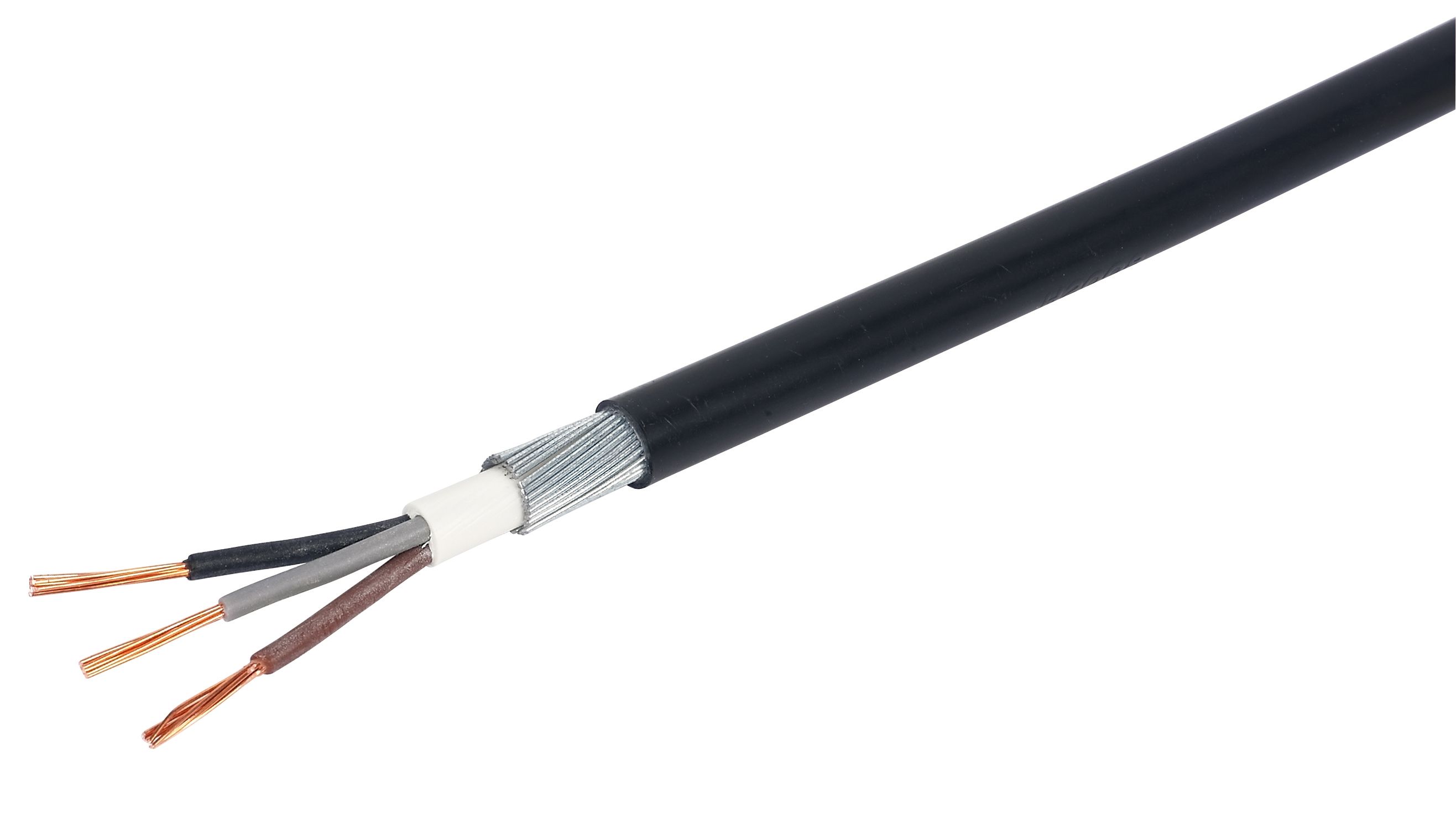 Prysmian Black 4-core Armoured Cable