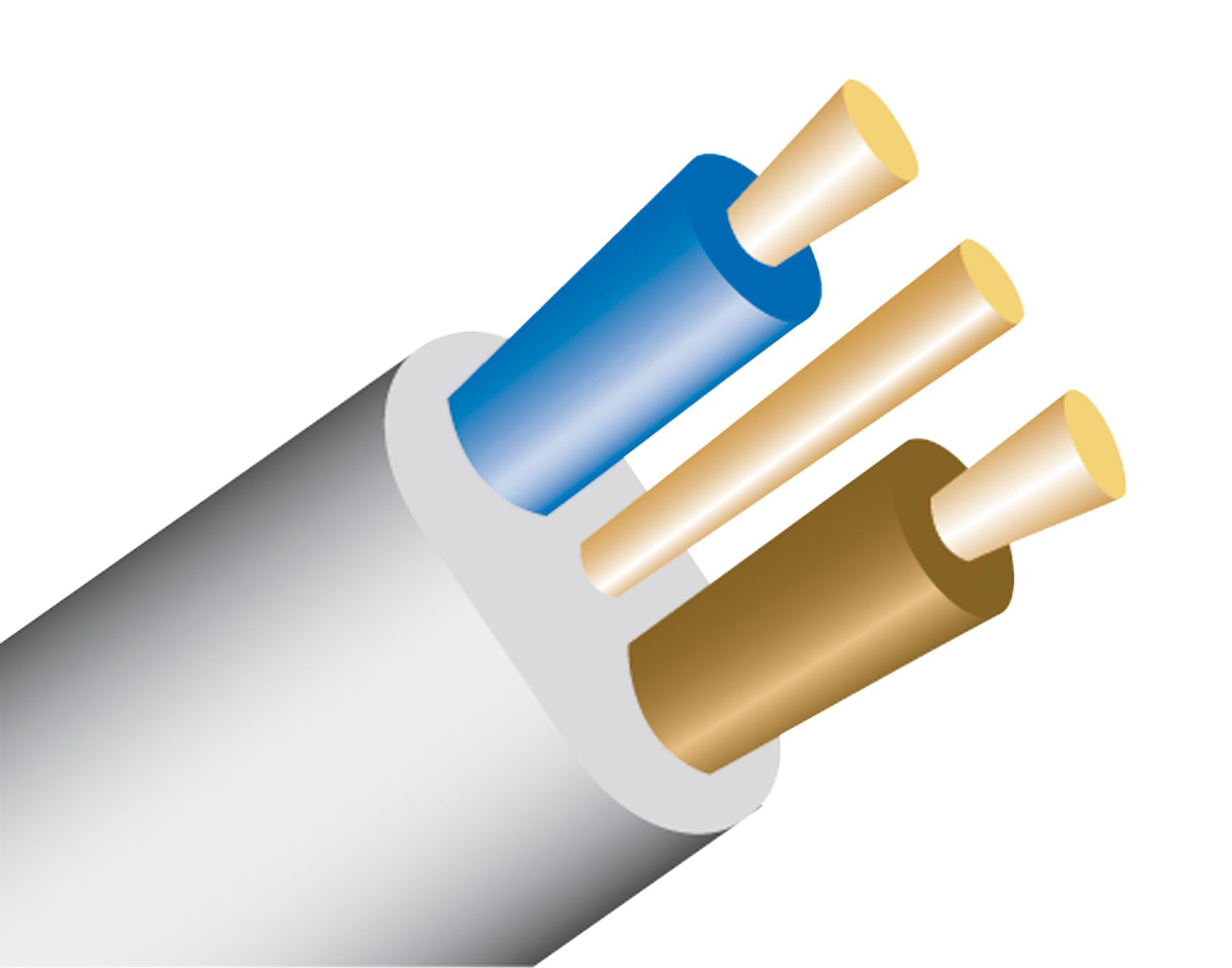 Prysmian Grey Twin & earth Cable 1mm² x 50m