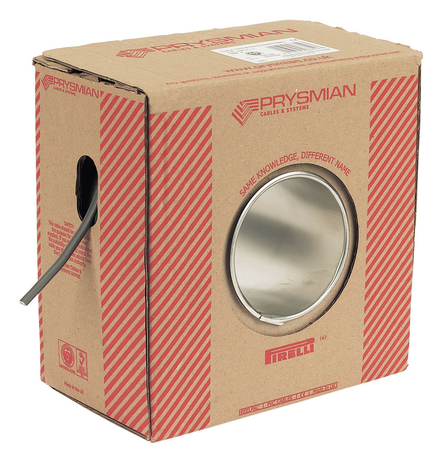Prysmian Grey Twin & earth Cable 2.5mm² x 100m