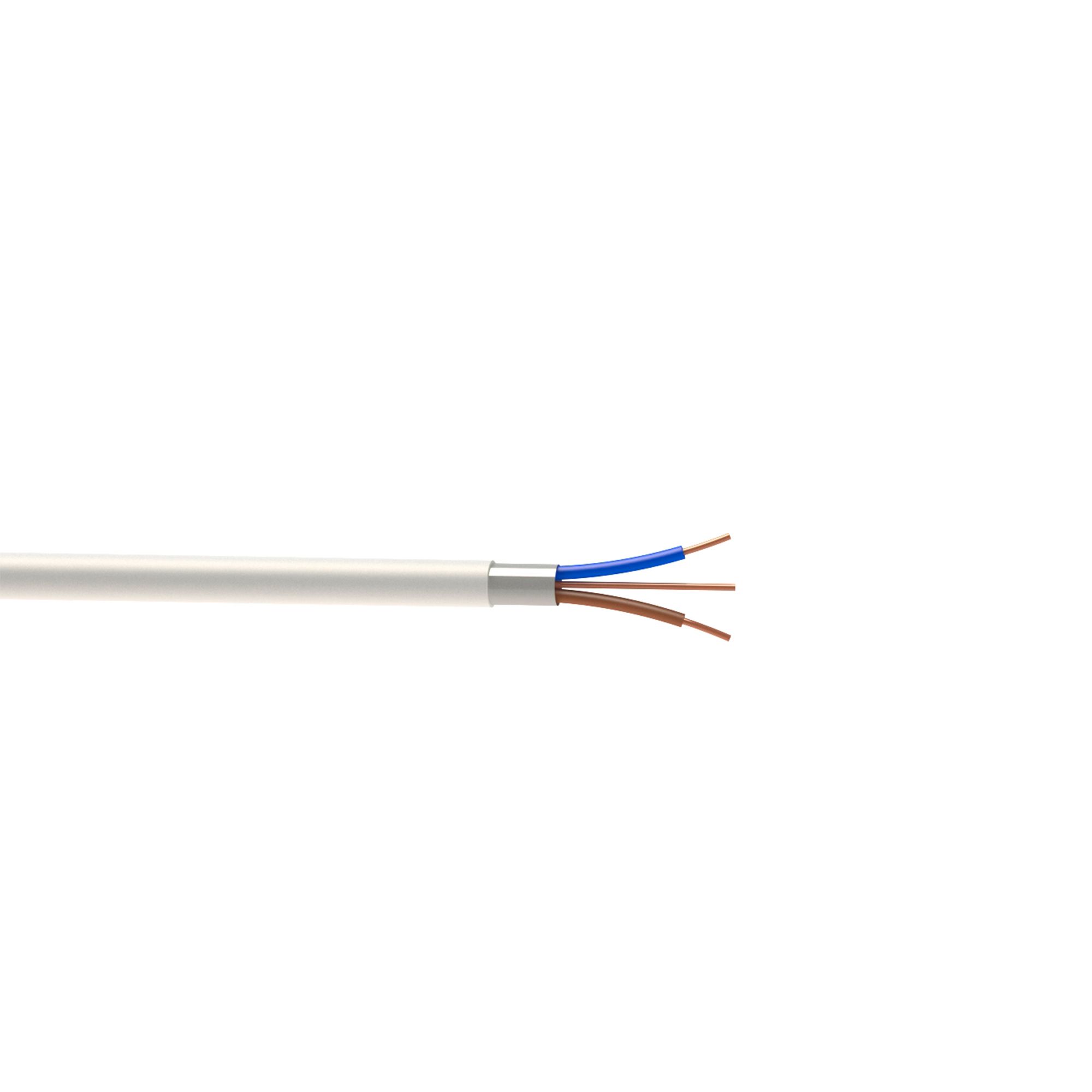 Prysmian White 2 core Fire cable