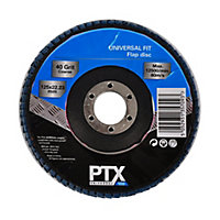 PTX 40 grit Flap disc (Dia)125mm