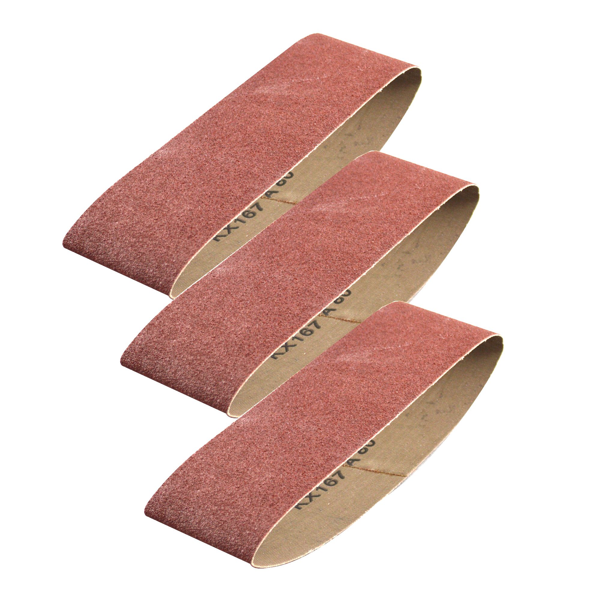 PTX Medium Sanding belt set (W)75mm (L)533mm, Pack of 3