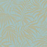 Pure Aqua Tropical leaf Mica effect Smooth Wallpaper