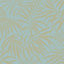 Pure Aqua Tropical leaf Mica effect Smooth Wallpaper