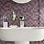 Purple Glass Mosaic tile, (L)300mm (W)300mm