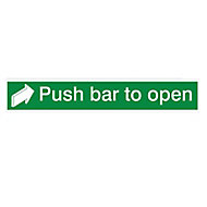 Push bar to open Fire information sign, (H)75mm (W)450mm