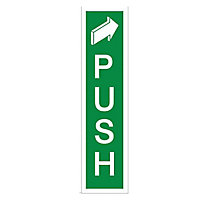 Push Fire information sign, (H)200mm (W)50mm