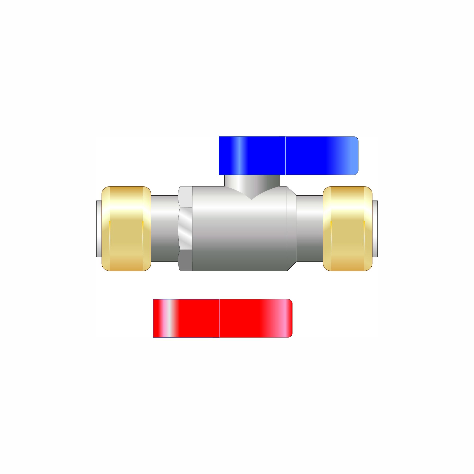 Pushfit Isolating Valve EP12IV (Dia)½" x ½" DIY at B&Q