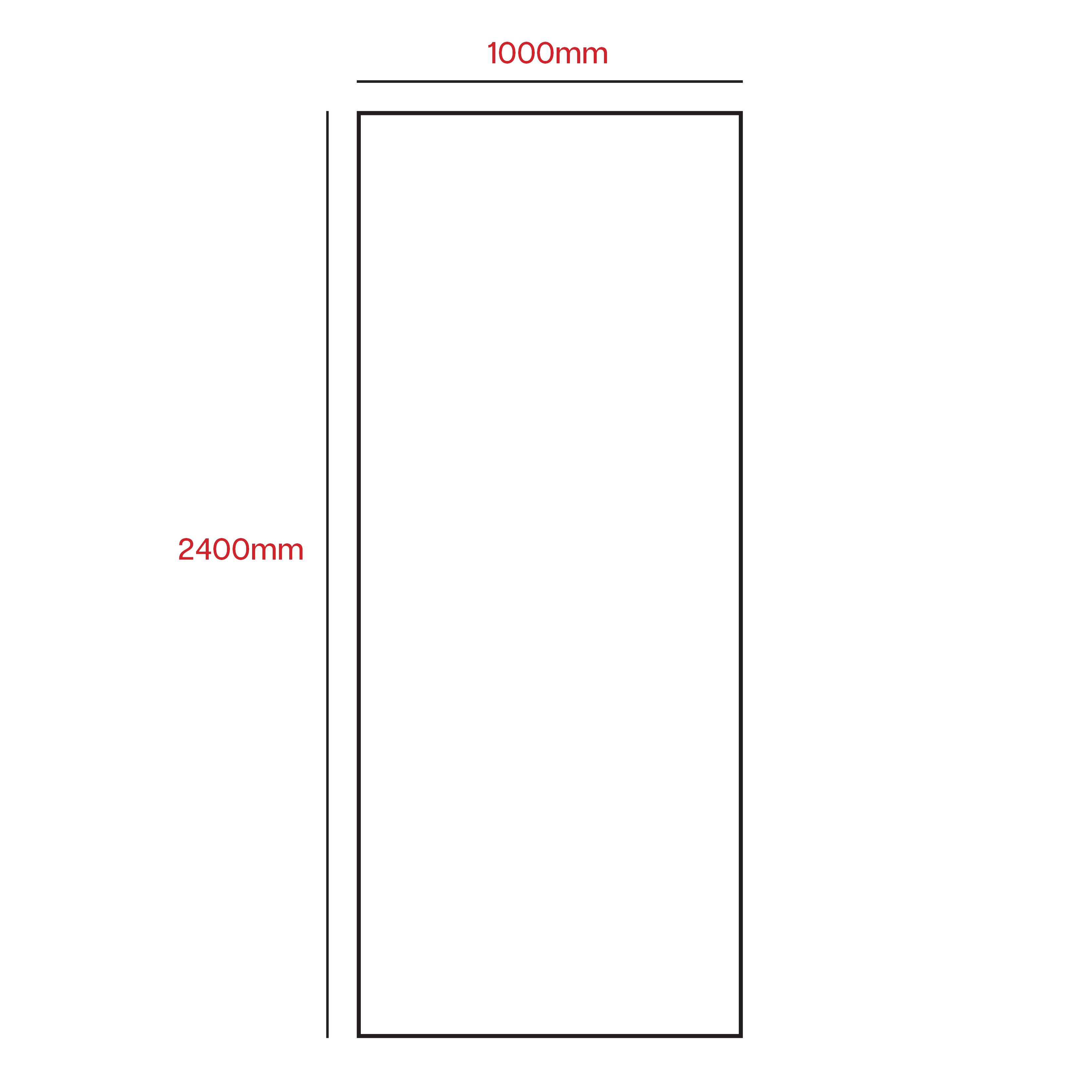 PVC Bathroom Wall Panel (H)2400mm (W)1000mm - Matt Concrete grey