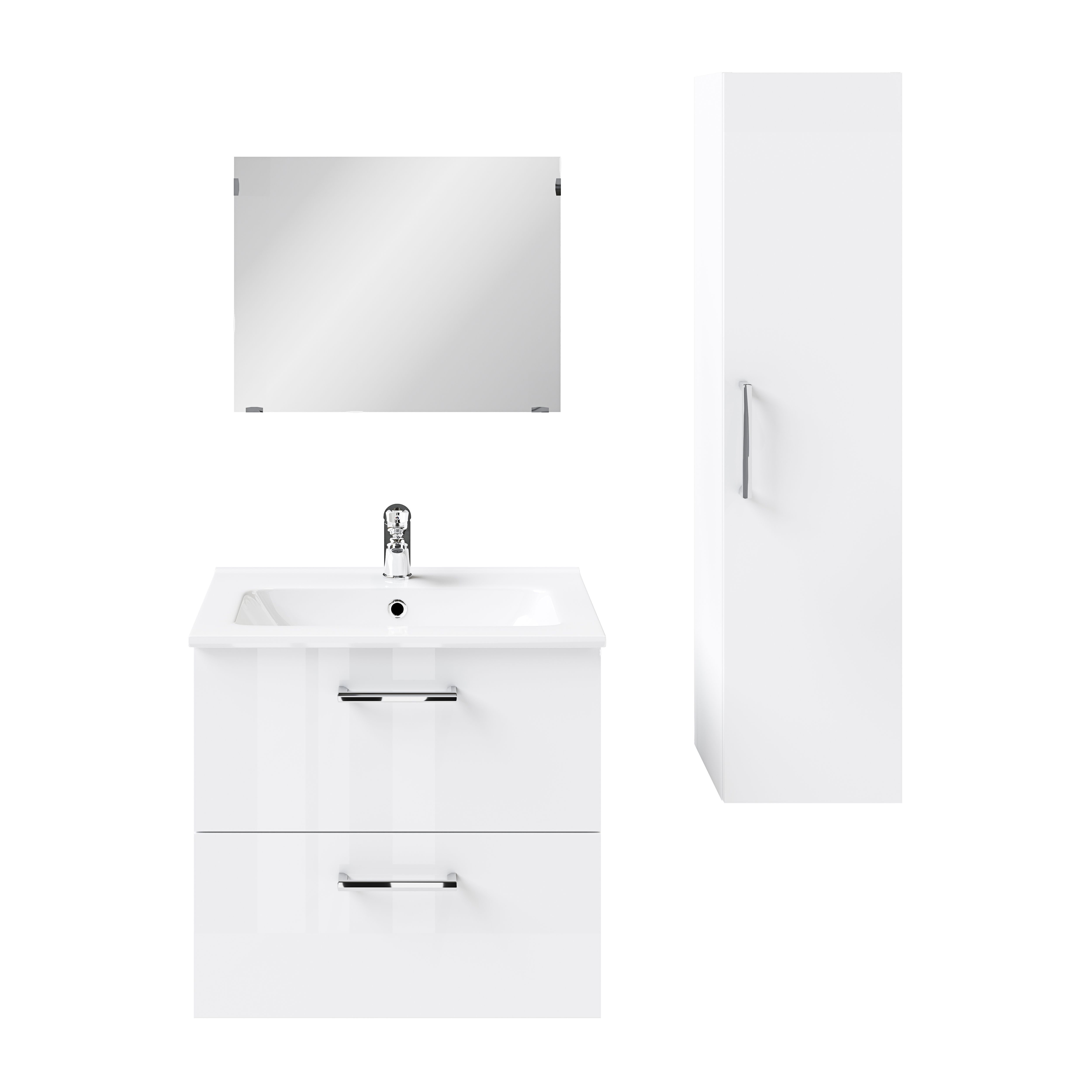 Pyxis Ceramic Central Worktop with integrated basin (W)610mm