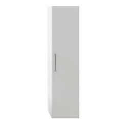 Pyxis Gloss & matt White Tall Wall-mounted Non-mirrored Bathroom Cabinet (W)275mm (H)1120mm