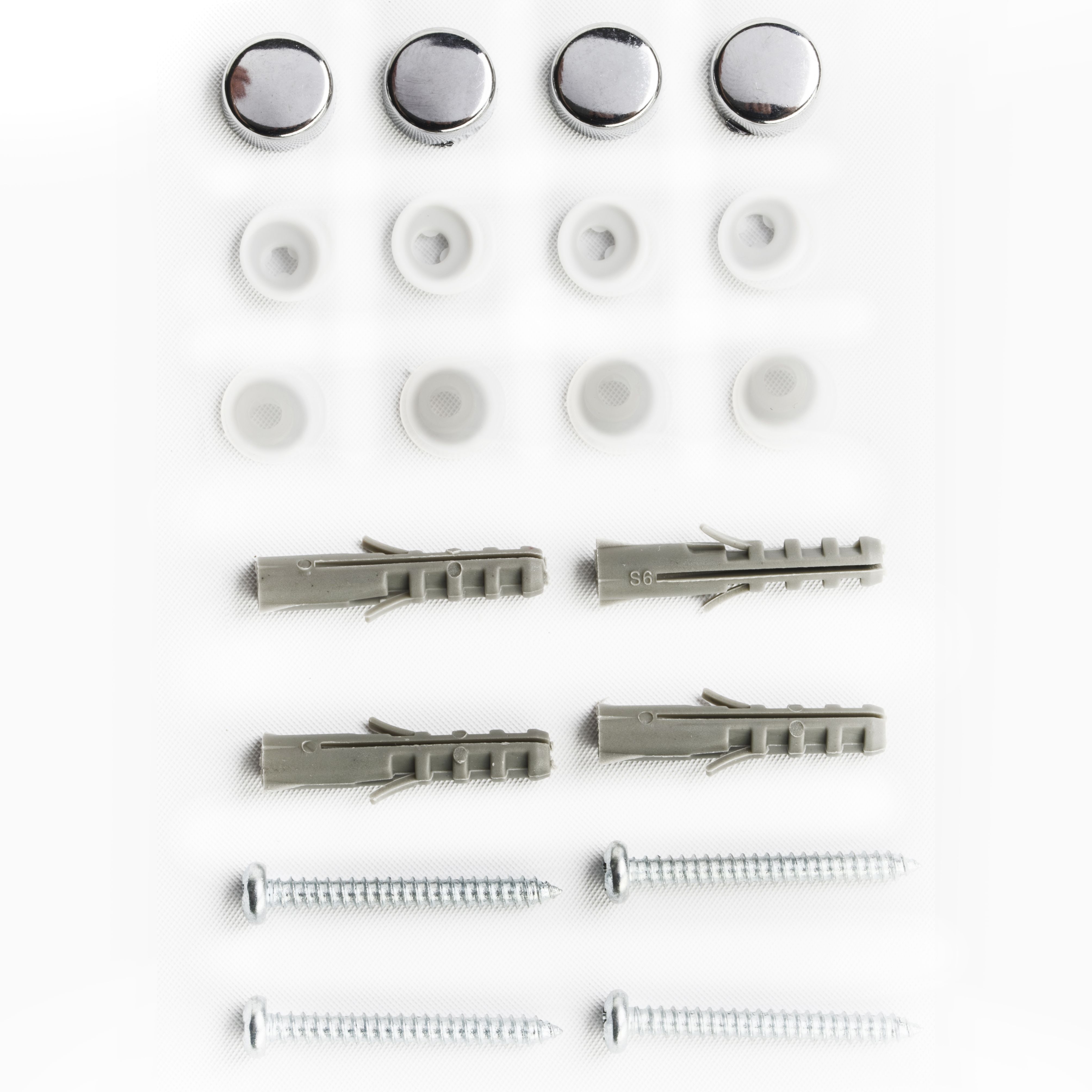 PZ Pan head Chrome Effect 20 piece Fixing Kit Mirror screw