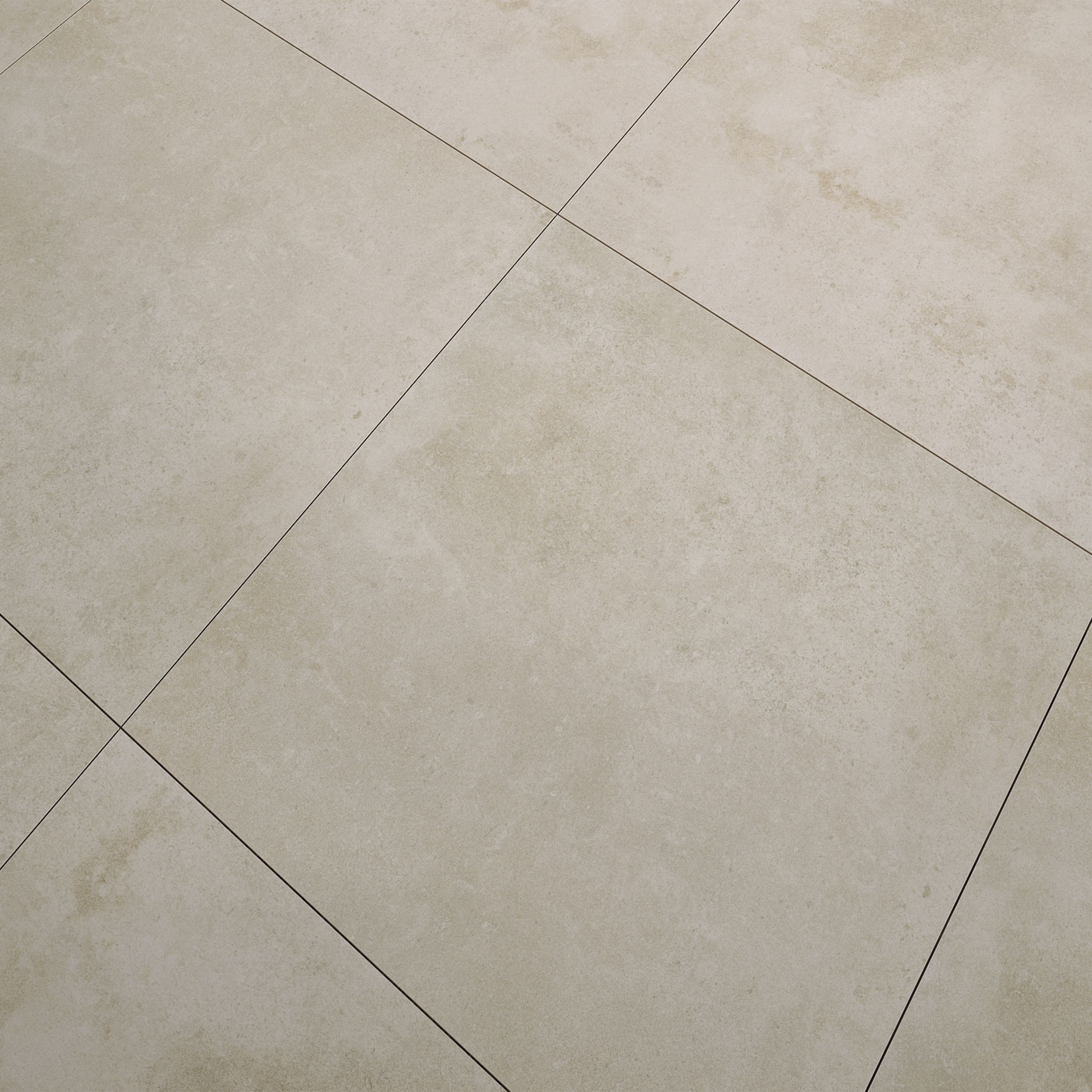 Qua Luna Beige Matt Concrete effect Porcelain Outdoor Floor Tile - 3