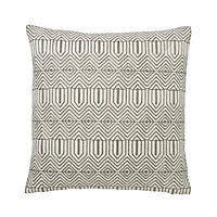 Quartz Light grey Geometric Indoor Cushion (L)45cm x (W)45cm