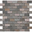 Quartzite Beige Polished Matt Stone effect Natural structure Natural stone Mosaic tile sheet, (L)300mm (W)300mm