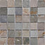 Quartzite Beige Polished Natural stone Mosaic tile sheet, (L)300mm (W)303mm