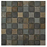 Quartzite slate Grey Stone Mosaic tile, (L)305mm (W)305mm